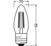 Vela LED clásica B 40 filamentos regulables P 3,4 4099854439001