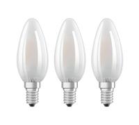 Vela LED OSRAM E14 Classic B 4,2 W 2700 K mate, paquete de 3 EC:EPREL:523071