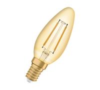 Osram Lámpara LED Vintage 1906 Classic B FIL E14 1,5W 120 lm 2400K mini vela dorada blanco cálido