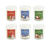 Vela para la relajación | Navidad calmante 6 unidades - Vela en jarrón de Relajante y Serenidad | Para Decoración Hogar Festival Ambiente Noche Baño Dormitorio Relajación Decoración