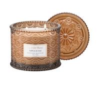 Vela Perfumada de Azafrán y Oud LA JOLIE MUSE, 60 horas de combustión, Velas Perfumadas para el Hogar, Grandes Velas de Soja con 2 Mechas, Regalos de Velas para Mujeres y Hombres 340g