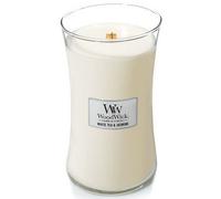 Vela perfumada WoodWick White Tea & Jasmine con mecha de madera 609,5 g