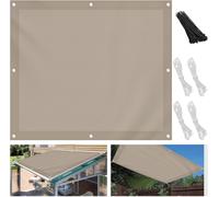 Vela solar, protección solar, 4 x 5 metros, toldo para balcón, vela solar, impermeable, rectangular. | Malla de sombreo, 95% de protección UV, resistente a la intemperie, para balcón, terraza