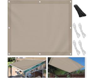 Vela solar, protección solar, 4 x 5 metros, toldo para balcón, vela solar, impermeable, rectangular. | Malla de sombreo, 95% de protección UV, resistente a la intemperie, para balcón, terraza
