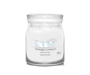 Vela Yankee Candle Clean Cotton firma signature mediana 368 g