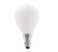 Velamp Bombilla de filamento LED opal, esfera P45, 4W / 470lm, base E14, 4000K