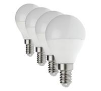 Velamp Bombilla LED SMD, esfera P45, 8W/806lm, casquillo E14, 3000K (Paquete de 4)