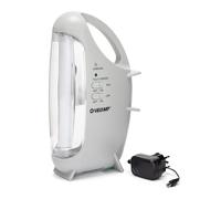 Velamp ir160evo - Lámpara LED recargable 320 Lumen con función anti cortes de corriente, Lámpara anti-apagón 4.5W, plástico, gris claro, 16 x 28.5 x 10