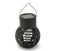 Velamp Lámpara colgante con efecto de llama LED solar. Color negro