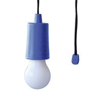 Velamp Retro' Bombilla LED portátil a pilas. Colorida, sin corriente, pero muy luminosa. Para casa, camping, jardín. Cordón: 105 cm, azul.