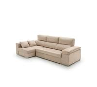 Velare | Sofa Chaise Longue Cama con Arcón Giulia Beige Izquierda