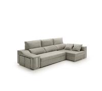 Velare | Sofa Chaise Longue Cama con Arcón y Puff Giuliana Gris Derecha