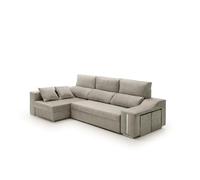 Velare | Sofa Chaise Longue Cama con Arcón y Puff Giuliana Gris Izquierda
