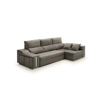 Velare | Sofa Chaise Longue Cama con Arcón y Puff Giuliana Gris Oscuro Derecha