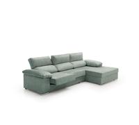 Velare | Sofa Chaise Longue Reclinable y Deslizante Melissa Alta Gama Agua Marina Derecha
