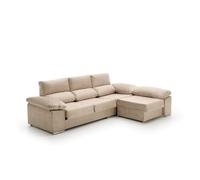 Velare | Sofa Chaise Longue Reversible Alta Gama Anna Beige