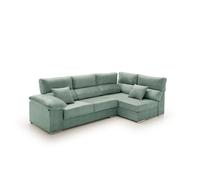 Velare Sofa Chaise Longue - Rinconera Reclinable y Deslizante Cosima Alta Gama Agua Marina Derecha