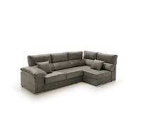 Velare Sofa Chaise Longue - Rinconera Reclinable y Deslizante Cosima Alta Gama Gris Oscuro Derecha