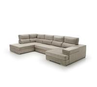 Velare | Sofa Gran Chaise Longue Cama Massima Diseño y Alta Gama Gris Izquierda