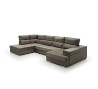 Velare | Sofa Gran Chaise Longue Cama Massima Diseño y Alta Gama Tostado Izquierda
