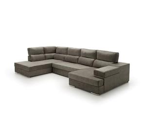 Velare | Sofa Gran Chaise Longue Cama Massima Diseño y Alta Gama Tostado Izquierda