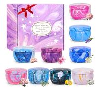 Velas aromáticas de regalo para mujeres, 9 x 2,5 oz, pequeños regalos navideños, 180 horas de duración, cera de soja natural, set de regalos para el Día de la Madre, Navidad y San Valentín.