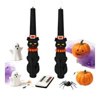 Velas Cónicas Sin Llama de Halloween Luces LED de con Mando a Distancia | Centros de Mesa para Fiesta de Halloween Para en el Hogar, Mesa , Interior, Repisa, Fiestas Otoñales, Salón
