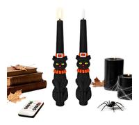 Velas Cónicas Sin Llama de Halloween Luz LED de con Mando a Distancia y | Velas de Halloween a Pilas Decoración para Mesa de , Salón y Dormitorio