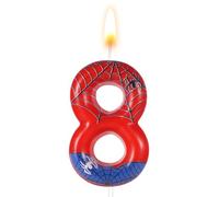 Velas Cumpleaños Araña, Vela Roja y Azul Vela Araña Numérica de Cumpleaños para Pastel Decoraciones para Niños y Niñas (8)