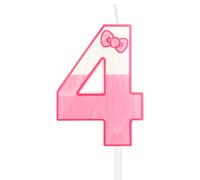 Velas de 4º cumpleaños rosa bowknot,Decoraciones de 4º cumpleaños para niñas,Vela número 4 de arco para pastel,Velas rosas de pastel bowknot para decoraciones de,de aniversario de boda