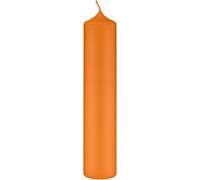 Velas de cera de abeja en color mango-naranja, de 200 x Ø 80 mm, paquete de 4 unidades, con orificio para soporte y calidad RAL para velas