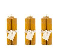 Velas de miel artesanales 15 × 3 cm hechas con cera de abeja, PACK de 9. | ideales para ritual, meditación y decoración, velas de cera de abeja natural sin aditivos