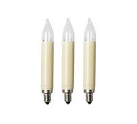 Velas de repuesto hellum con filamento, 16V 3W, para guirnaldas luminosas; 3 velas de vástago E10 (ø10mm) para 15 puntos de iluminación; 22lm, interior y exterior 904031
