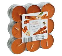 Velas de té perfumadas (Ø x Al: 38 x 15 mm, Naranja, Tiempo de combustión aprox.: 4 h, Canela)