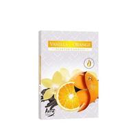 Velas de Té Perfumadas Pack 6 Vainilla/Naranja