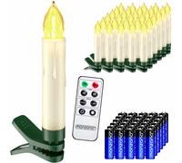 Velas LED árbol Navidad set de 30 blanco cálido incl pilas