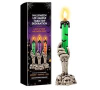 Velas LED de Halloween para decoración de escritorio de temporada | Vela a pilas para propietarios de viviendas, inquilinos, oficina en casa, restaurante, sala de estar, dormitorio, estudio