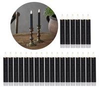Velas LED estabilizadas, 24 unidades, de cera real, color , con función de temporizador de 6 horas, 15 cm de altura, para velas de 2,2 cm de diámetro. Requieren 2 pilas AAA. Juego de 4 velas LED estab