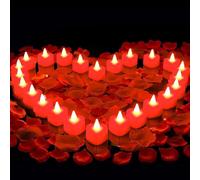 Velas LED Románticas en Forma de Corazón con 2000 Pétalos de Rosa