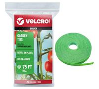 VELCRO Brand 90648 ONE-WRAP - Lazos de jardín | Soportes para plantas para un crecimiento eficaz | Los agarres fuertes son reutilizables y ajustables | Corte a longitud, 75 pies x 1/2 pulgadas, verde