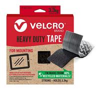 VELCRO Brand | Cinta resistente | Cinta autoadhesiva de doble cara extra fuerte industrial cortada a medida | Negro | 47 mm x 2,4 m