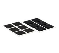 VELCRO Brand Cuadrados adhesivos 25mm x 24 Negro