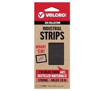 VELCRO Brand ECO Collection - Tiras de resistencia industrial de 3" x 3,9", materiales reciclados 40% sostenibles, 2 quilates, color negro