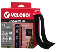 VELCRO Brand Extreme Outdoor Cinta de montaje de doble cara | Soporta hasta 15 libras en ladrillo u otras superficies rugosas | Resistente a los rayos UV y a la intemperie | Rollo resistente de 14