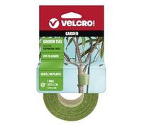 VELCRO Brand ONE-WRAP - Cintas para árboles y plantas, soportes para crecimiento eficaz, agarre resistente reutilizable y ajustable, corte a medida, rollo de 5,5 m x 5 cm, verde, plástico reciclado