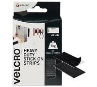 VELCRO Brand Tiras adhesivas de alta resistencia, Negro 50mm x 100mm, x8