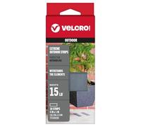 VELCRO Brand Tiras de alto rendimiento para exteriores, 10 x 2,5 cm, 10 unidades, soporta hasta 6,8 kg, cinta de velcro de titanio extremo, resistencia industrial, resistente a la intemperie para
