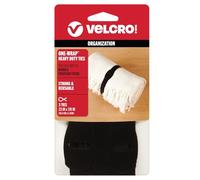 VELCRO Marca ONE-WRAP - Tiempos | Precortados reutilizables y autoagarre | para agrupar mangueras, madera, cables de extensión resistentes | 3 unidades de 23 x 7/8 pulgadas | Negro - 90700