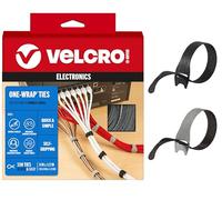 VELCRO Paquete económico de 150 bridas para cables, reemplaza las bridas con correas reutilizables, reduce los residuos, para gestión de cables y organizador de cables, diseño precortado fino de 8 x