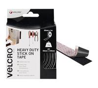 VELCRO VEL-EC60241, Cinta adhesiva extra fuerte, 50mm x 1m, Negro